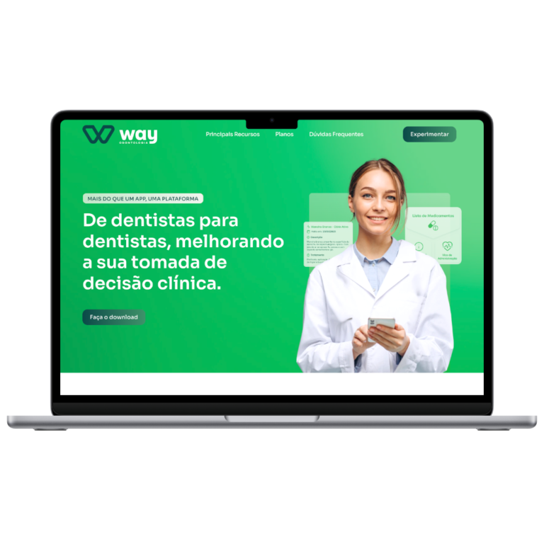 Way Odontologia Web desktop mockup